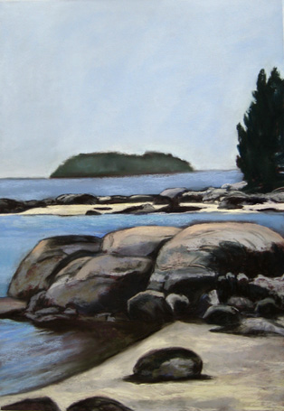 Boulders on Sand Beach 